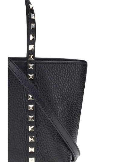 Valentino Garavani Black Calf Leather Bos Taurus Shoulder Bag