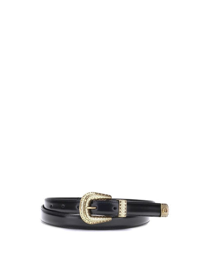Valentino Garavani Black Calf Leather Bos Taurus Regular Belt