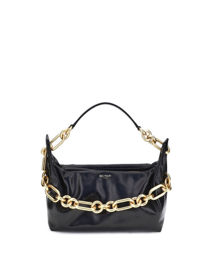 Balmain Black Calf Leather Bos Taurus Shoulder Bag