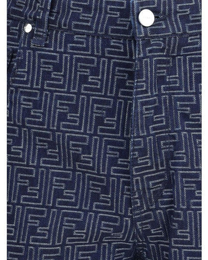 Fendi Blue Cotton Bermuda Shorts