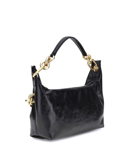 Balmain Black Calf Leather Bos Taurus Shoulder Bag