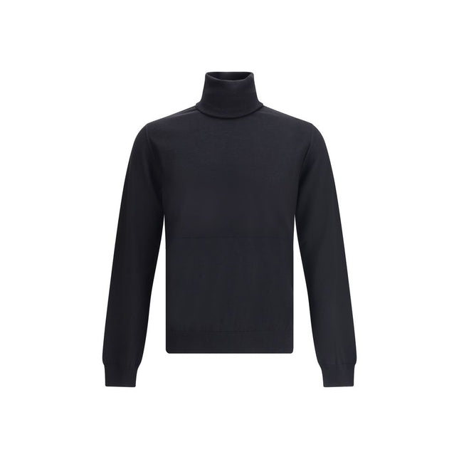 Jil Sander Black Fleece Wool Sweatshirt