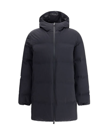 Herno Black Polyester Coat