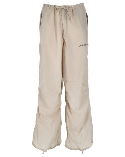 Hinnominate Beige Nylon Women's High-Waisted Trouser