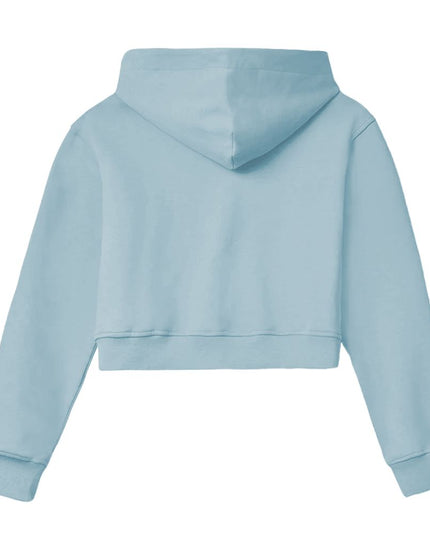 Hinnominate "Blue Cotton Women's Cropped Sweater"
