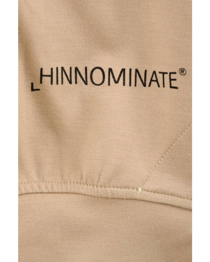 Hinnominate Beige Cotton Women Sleeveless Hoodie