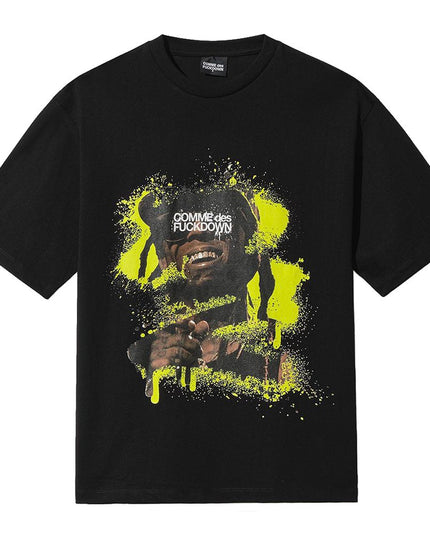 Comme Des Fuckdown Black Cotton T-Shirt