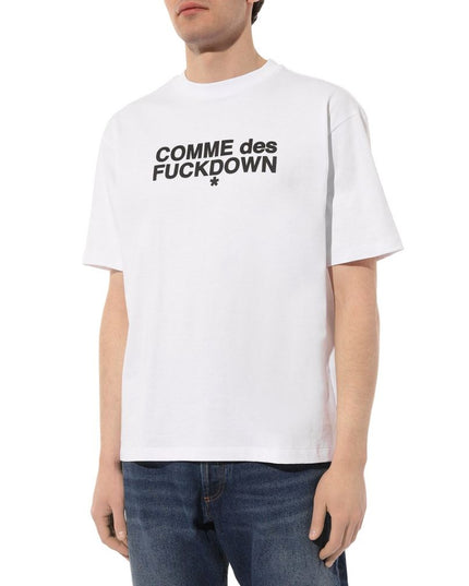 Comme Des Fuckdown White Cotton T-Shirt