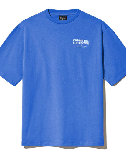 Comme Des Fuckdown Blue Cotton T-Shirt