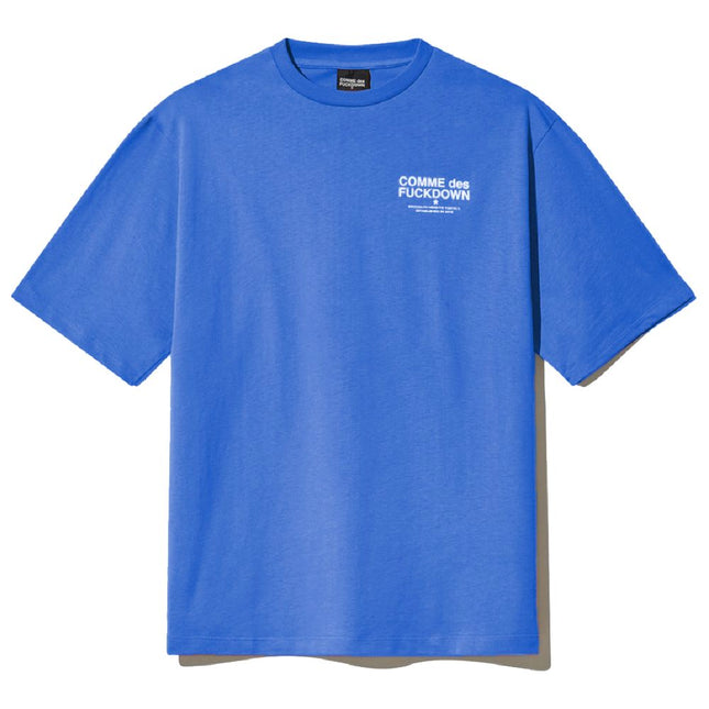 Comme Des Fuckdown Blue Cotton T-Shirt