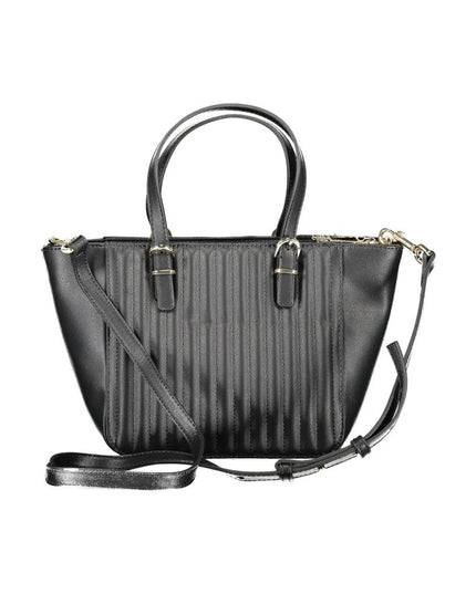 Tommy Hilfiger Black Polyurethane Women Handbag