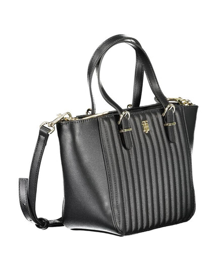 Tommy Hilfiger Black Polyurethane Women Handbag