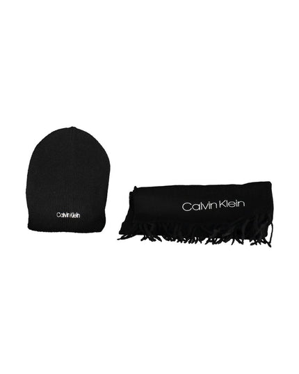 Calvin Klein Black Polyester Scarf