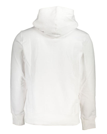 Calvin Klein White Cotton Men Sweater with Hood