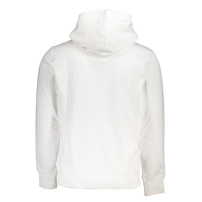 Calvin Klein White Cotton Men Sweater with Hood
