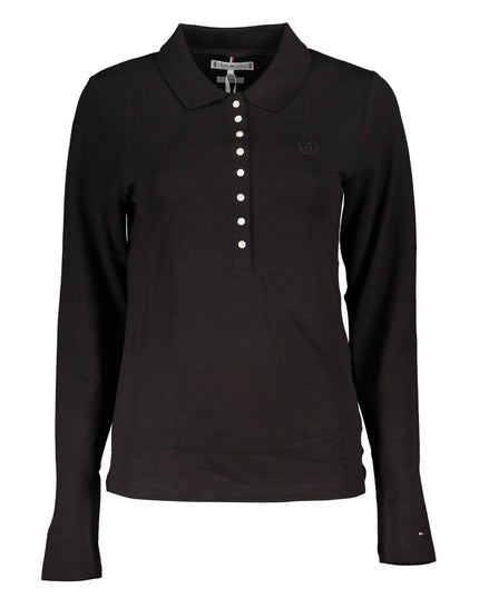 Tommy Hilfiger Black Cotton Polo Shirt