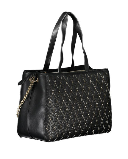Mario Valentino Black Polyurethane Women Handbag