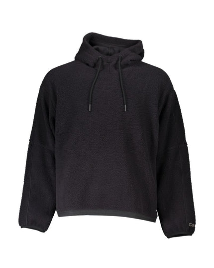 Calvin Klein Black Polyester Men Sweater with Hood