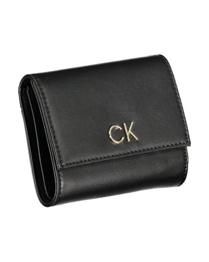 Calvin Klein Black Polyurethane Women Wallet