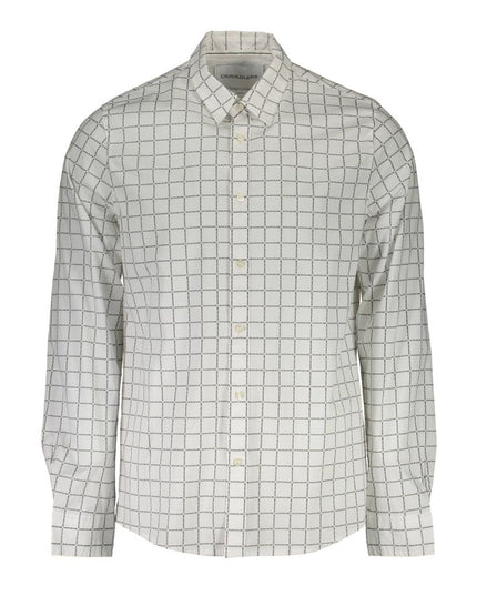Calvin Klein Bianco Cotton Mens Shirt