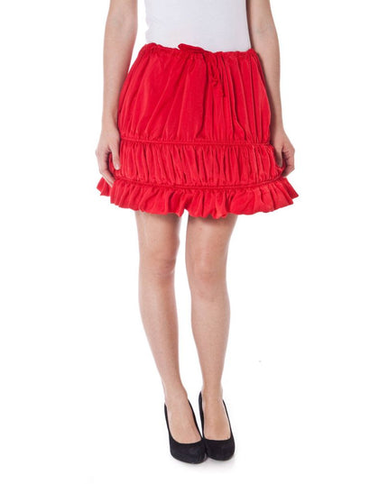 Denny Rose Red Polyester Skirt