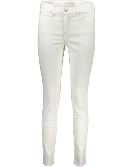 Calvin Klein White Cotton Women Jeans