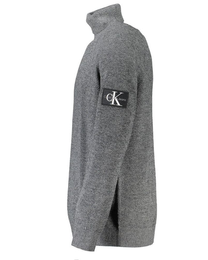 Calvin Klein Grigio Wool Men Sweater