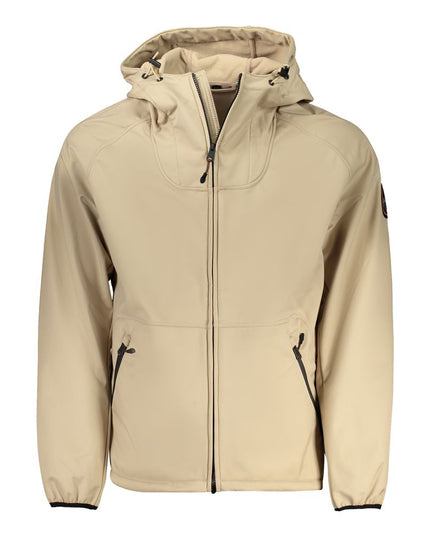 Napapijri Beige Recycled Polyester Men Jacket