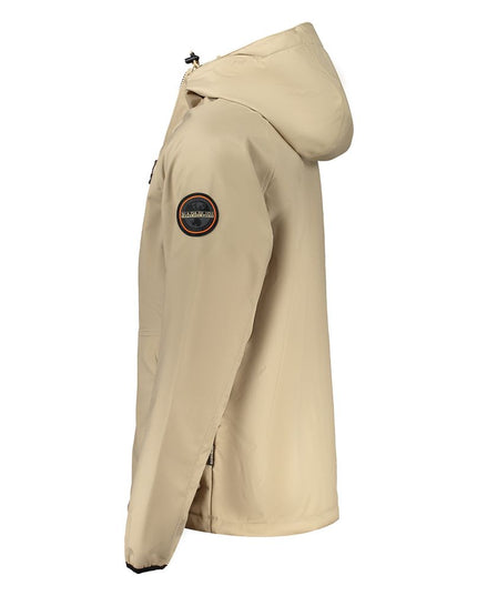 Napapijri Beige Recycled Polyester Men Jacket