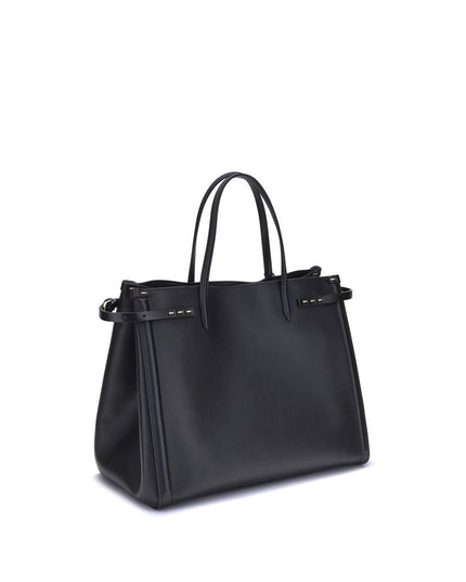 Valentino Garavani Black Calf Leather Bos Taurus Shoulder Bag