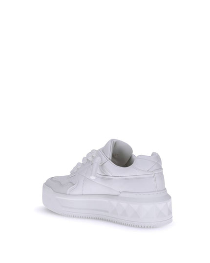 Valentino Garavani White Calf Leather Bos Taurus Chunky Sneakers