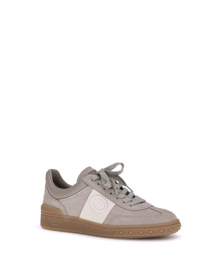 Valentino Garavani Beige Calf Leather Bos Taurus Low Top Sneakers