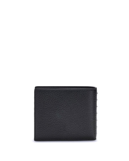 Valentino Garavani Black Calf Leather Bos Taurus Wallet