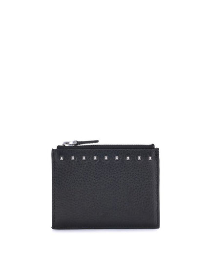 Valentino Garavani Black Calf Leather Bos Taurus Wallet