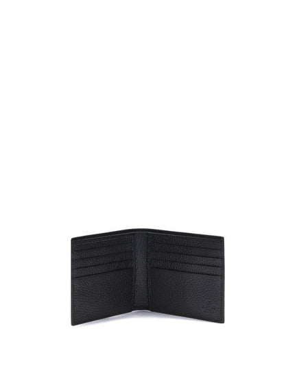 Valentino Garavani Black Calf Leather Bos Taurus Wallet