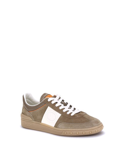 Valentino Garavani Brown Calf Leather Bos Taurus Chunky Sneakers