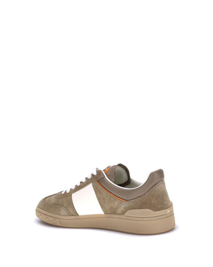 Valentino Garavani Brown Calf Leather Bos Taurus Chunky Sneakers