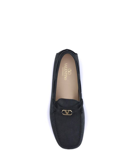 Valentino Garavani Black Rubber Slip-On Loafers
