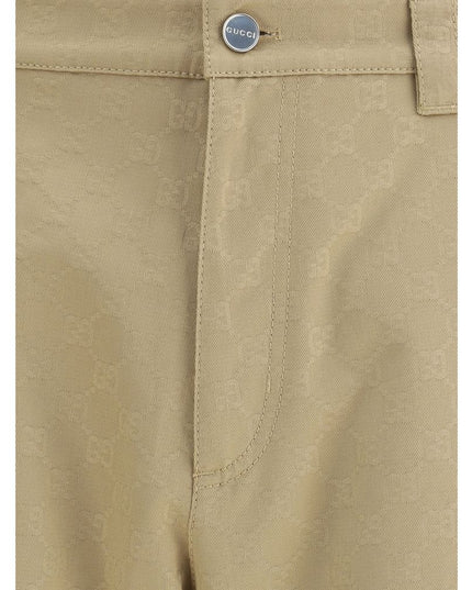 Gucci Beige Cotton Casual Pants