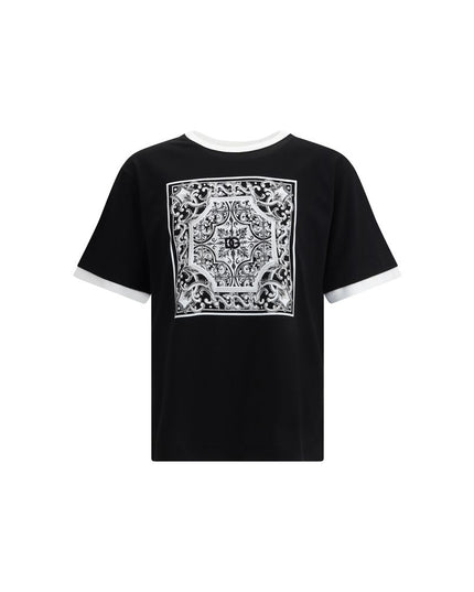 Dolce & Gabbana Black Cotton T-Shirt