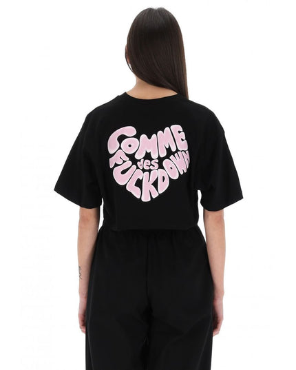Comme Des Fuckdown Black Cotton Women T-Shirt