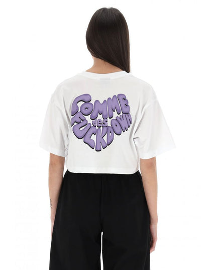 Comme Des Fuckdown White Cotton Women T-Shirt