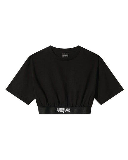 Comme Des Fuckdown Black Cotton Women T-Shirt