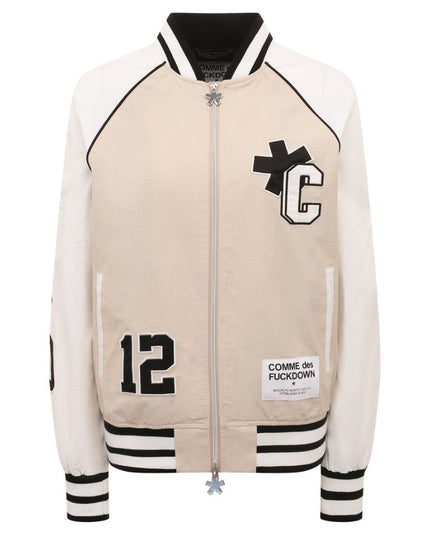 Comme Des Fuckdown Beige Cotton Jackets & Coat