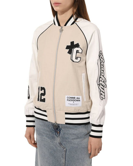 Comme Des Fuckdown Beige Cotton Jackets & Coat