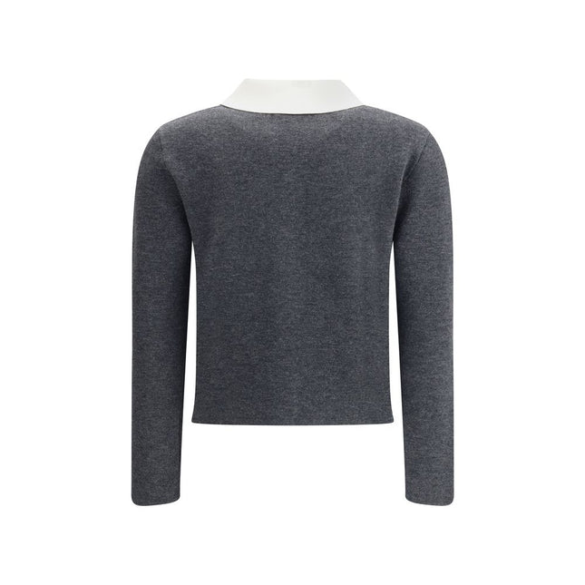 Self-Portrait Gray Wool Cardigan