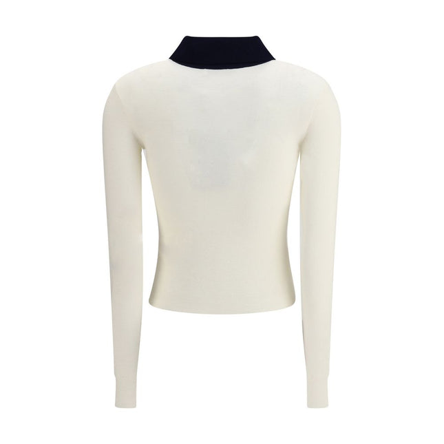 Self-Portrait Cream Merino Wool Cardigan