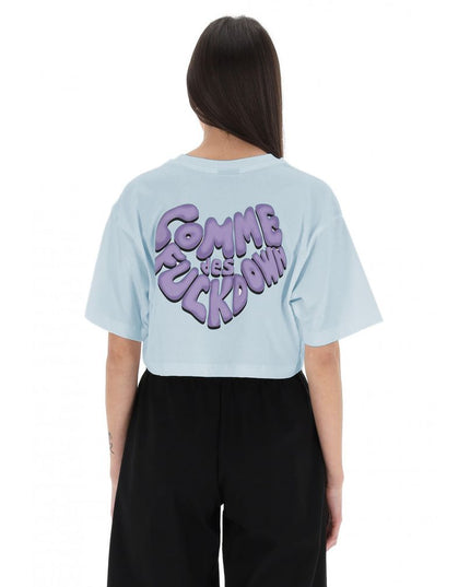 Comme Des Fuckdown Blue Cotton Women T-Shirt