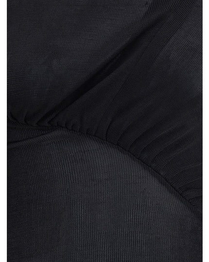 Self-Portrait Black Viscose Top