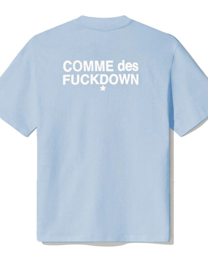 Comme Des Fuckdown Blue Cotton Women T-Shirt